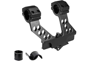 ACEXIER Hunting Quick Detach AK Side Rail Scope Mount con Anillo Integral de 1 Pulgada de 25 mm / 30 mm para AK47 Negro