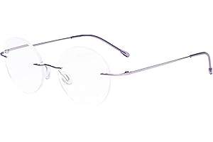 Eyekepper Duże okulary do czytania bez ramek, okrągłe, bez obramowania, pomoc w czytaniu dla kobiet i mężczyzn