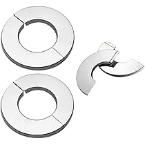 6 Pezzi Copritubi Acciaio Inox - Flange Divise Per Tubi Da Doccia E Stufa - Diametro 1.1 Pollici - Foto 10
