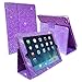 Price comparison product image Connect Zone® Purple Diamond Glitter PU Leather Smart Case for iPad Mini/iPad Mini 2