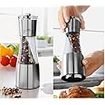 Homesoul Stainless Steel Salt and Pepper Grinder (Silver, Small)