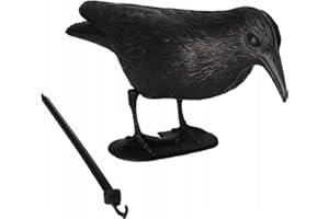 Deko Art CZARNY KRUK DUŻY ODSTRASZACZ GOŁĘBI PTAKÓW SZPAKÓW BALKON ODSTRASZANIE,naturlana kontrola szkodników,ochrona przed irytującymi ptakami