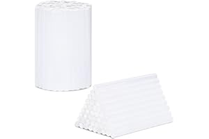 H&S 125 Stück Heißklebesticks 7mm - 125x Heißklebestift - Heissklebepistole Klebesticks - EVA Harz Heißkleber Sticks - Heißklebepistole Sticks - Heißklebestifte 7mm x 100mm