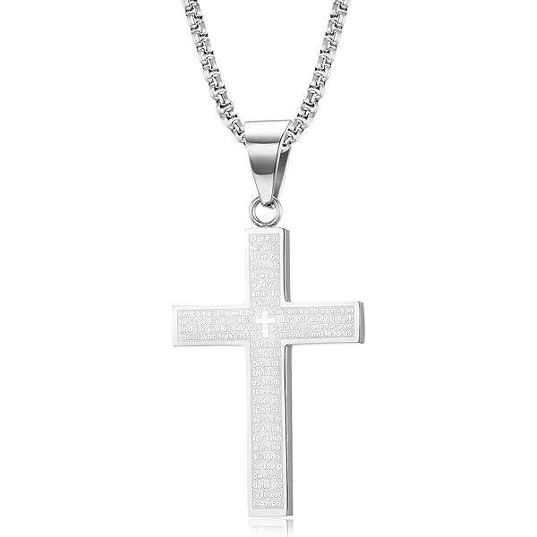 Ciondolo Croce Argento 925 Diamantato - Gioiello Religioso Per Uomo E Donna - Foto 8