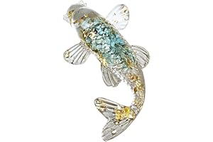 URFEDA Décoration de voiture en forme de poisson en cristal brillant pour tableau de bord de voiture - Décoration de bureau - Jouet en résine