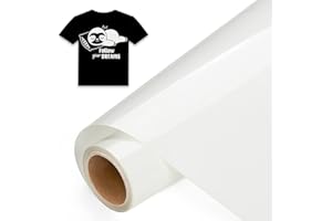 ‎IMODEUR IModeur Plotterfolie Textil Weiß – 30,5 x 244 cm Flexfolie Plotter Textil weiß für Silhouette Cameo, Textilfolie für Kleidung, Mützen, Hosen, andere Stoffe