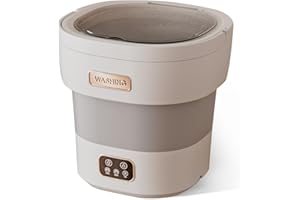 Cachpib Portable Washing Machine 12l Mini Washer with Spin Basket Foldable Camping Washer for Underwear, Baby Clothes, Socks, Suitable for Apartments, Dorm, RV, Travel