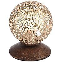 Paul Neuhaus Art Deco lámpara de mesa Rost – Kreta 1/Iluminación Interior/salón/dormitorio/cocina redonda de metal (apta para LED. G9 Max. 1 x 40 W