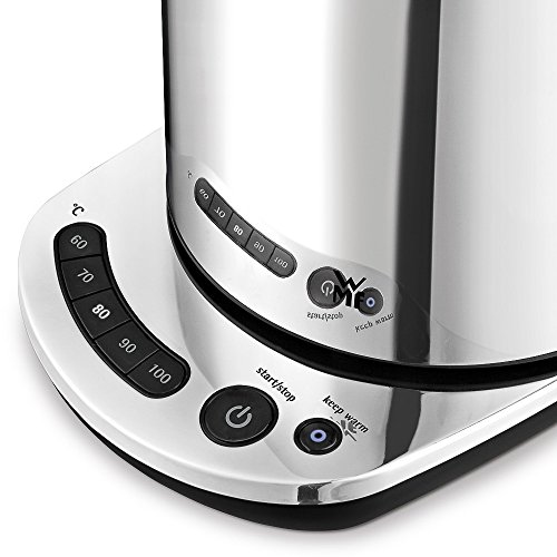 WMF SKYLINE Wasserkocher Vario, 1,6 l, 3000 W, 5 Temperaturstufen 60° – 100°, cromargan poliert - 6