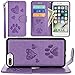 Produktbild CellularOutfitter Apple iPhone 6 Plus/6s Plus/7 Plus Puppy Love Wallet - With Matching Detachable Magnetic Phone Case - Lavender
