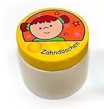 Zahndöschen, Mädchen 35 x 35 x 35 NEU Milchzahndose Kinderzahndose Holz