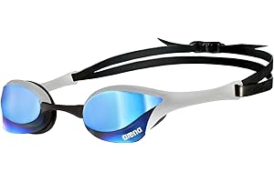 arena Cobra Ultra Swipe Mirror Unisex Adult Racing Swimming Goggles, Swimming Pool Goggles with Curved Mirror Lenses, Anti-Fog, UV Protection, 5 Interchangeable Nose Bridges