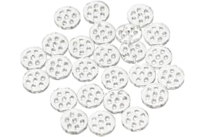 VASANA 20Pcs 8mm/0.3Inch Clear High Borosilicate Glass Screens Filters with Holes 7 Honeycomb Holes Filter Screen
