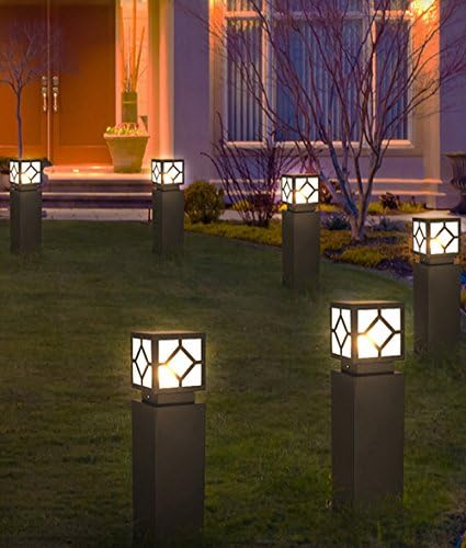 Solar Garden LED Steel Retro Landscape/Outdoor/Outdoor Energy Efficient Eco-Friendly Waterproof fence mood lamp &amp; # xFF08; IP65 &amp; # xFF09, Black,