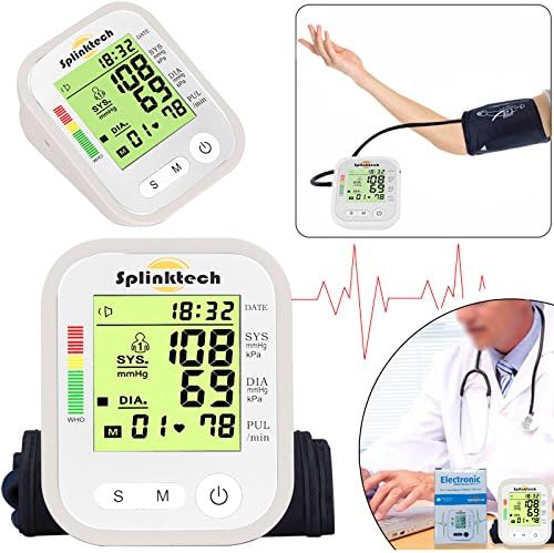 The Home Shop Automatic Digital Upper Arm Blood Pressure Monitor Meter Intellisense 180 Memory