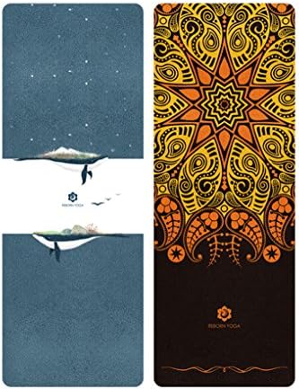 Non Slip Yoga Mat Sport Fitness Exercise Fitness Mat Non-Toxic Phthalate Free/Gymnastics Natural Rubber Skin Friendly Hypoallergenic 183X68 CM Club Training Mat with Bag, SGS Tested, Great for Pilates, Exercises &amp; Yoga, flower