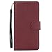 Produktbild OnePlus 5 / 1+5 Hülle, Chreey Klassisch Leder Tasche Wallet Flip Case Schutzhülle mit Standfunktion Kartenfach Multifunktions Handyhülle [Weinrot]