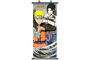 ZPPLD Naruto Tableau enroulable, Grand poster anime, Uchiha Sasuke, jeu vidéo, tissu pour décoration murale, 70 x 30 cm Manga