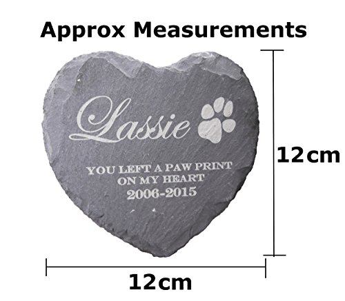 Memorial-Plaque-Personalised-Engraved-Natural-Slate-Heart-Shape-Pet-Grave-Marker