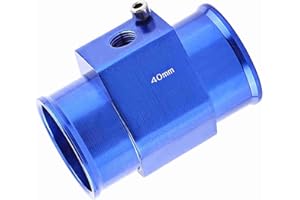 VGEBY Auto Motorrad Wassertemperatur Joint Universal Fit Metallrohr Schlauch Temperatursensor Manometer Kühlerschlauch Adapter mit Schellen, 26mm 40mm(40mm) Electromechanicalgauge Sonstiges Zubehör