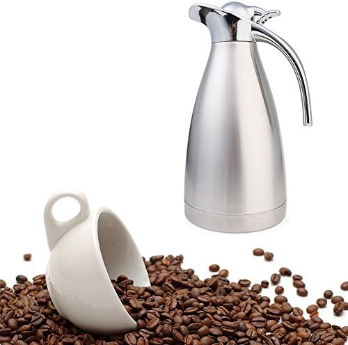 2L Vacuum Jug 201 Stainless Steel Double-Wall Vacuum Insulated Coffee Pot Coffee Thermos ,Juice / Milk / Tea insulation pot (silvery)