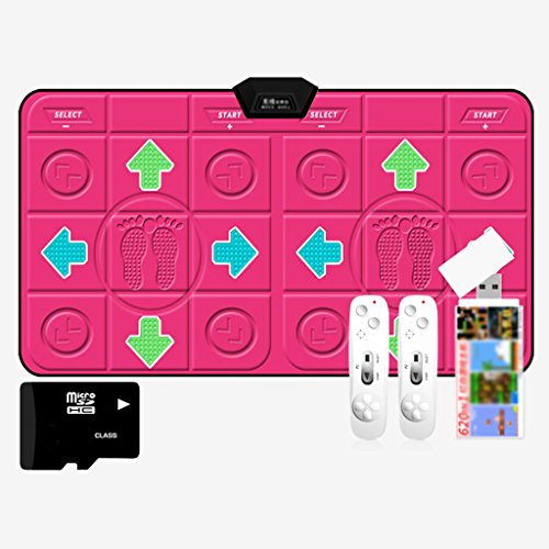 Preisvergleich Produktbild Tanz Decken, 2 Personen Wireless Tanzmatten, Abnehmen Rutschfeste Tanzschritte Erarbeiten Yoga-Matten, Somatosensorische Spiele TV Und Computer 2 Verwenden Schnittstelle Erwachsene Kind Spiel Decke,Pink