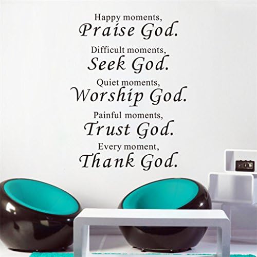 SATCL Sign Christian Praise God Seek God Worship God Vinyl Quote DIY Art Sticker For Home Decal Wall Decor