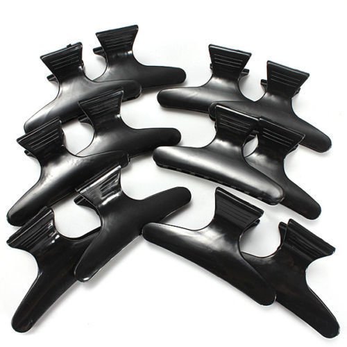 12 Hairdressing hairdressers Salon Butterfly Hair Claw Clip Black Section