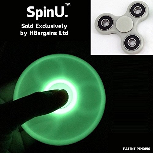 SpinU Tri Spinner Glow in The Dark luminous ceramic bearing High Speed Spinner Fidget toy the best fidget spinner for stress relief and focus- Perfect for anxiety / ADHD / ADD. And Autism Toy children adult gadget SpinU Tri Spinner Glow in The Dark luminous ceramic bearing High Speed Spinner Fidget toy the best fidget spinner for stress relief and focus- Perfect for anxiety / ADHD / ADD. And Autism Toy children adult gadget