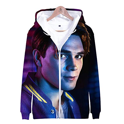 Preisvergleich Produktbild MANSPYF Kapuzenpullover,Männer Kapuzenjacke Mit Reißverschluss, Kapuzenjacke Mit Reißverschluss 3D Weich Und Stilvoll Cool Ms, Riverdale, Xs, Photo Color