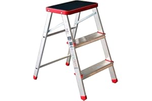 Homelux 825010 Taburete Domestico 3 Peldaños, 0.67 m Altura, 2.4 kg