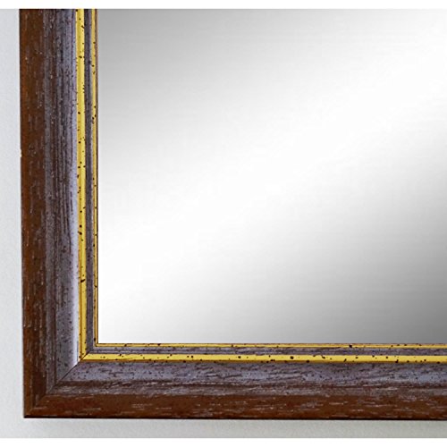 Spiegel Wandspiegel Badspiegel - Braunschweig 2,5 - Rot Braun mit Gold - 200 Größen zur Auswahl - handgefertigt - 30 x 50 - FM - Antik, Vintage