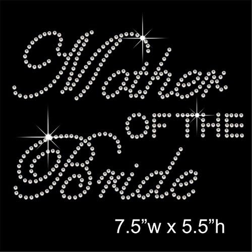 TShirt Showroom Mother of the Bride - Hen Stag Party Hotfix Rhinestone Diamante Iron on Transfer Motif Applique