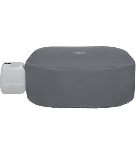 Lay-Z-Spa Kleine vierkante thermische bubbelbadhoes 180 cm x 71 cm | Tot 40% meer energiezuinig, waterafstotend en UV-bestendig, universele pasvorm, BW60319, grijs