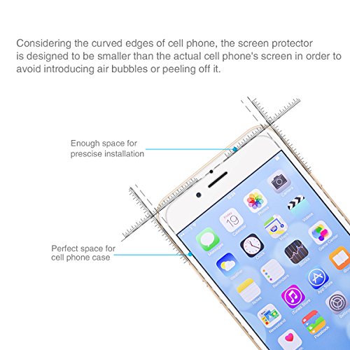 iPhone 7/8 Screen Protector, Elzo [2 Packs] Tempered Ballistic Glass, Premium Protect Flim/Skin/Cover - 9H Hardness, Crystal/HD Clear, Bubble Free, High Sensitivity, Ultra Thin (0.26mm)