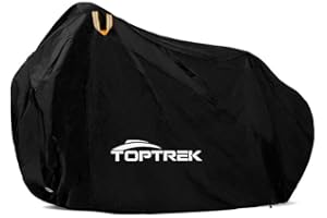 toptrek Plandeka na rower, wodoszczelna tkanina Oxford 210T, wysokiej jakości plandeka na rower, wodoszczelna, 200 x 110 x 70 cm, pokrowiec ochronny na rower z workiem