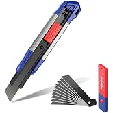 WorkPro WP212022 18 mm Heavy Duty Aluminum Case Utility Knife + 10 Replacement Knives