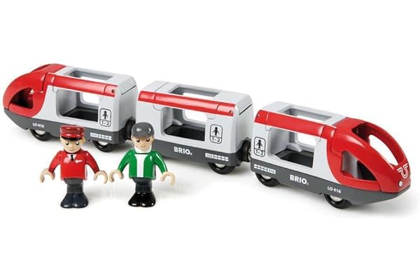 Brio World - 33505 - Train de Voyageurs - Pour circuit de train en bois - Système d'attache aimantée - Figurines incluses - Jouet pour garçons et filles dès 3 ans