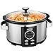 Produktbild Aicok Schongarer | Slow Cooker | Grosse Kapazität 6.5L Programmatic Edelstahl Slow Cooker | mit Hartglasdecke Oval Kocher | mit Digitaler-Timer | Abnehmbarer Keramik-Innentopf | Geschirrspüler sicherer
