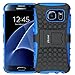 Produktbild ykooe Galaxy S7 Hülle, Silikon Handyhülle Samsung Galaxy S7 Dual Layer Hybrid Schutzhülle TPU Case für Samsung Galaxy S7 (Blau Ständer)