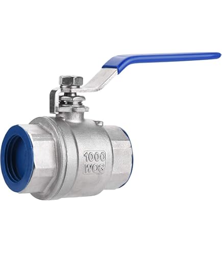 ADNEWX 3 valvole a sfera 1/2 pollice 3/4 pollice 1 pollice, valvola a sfera in acciaio inox DN15 DN20 DN25 passaggio completo, maniglia a leva, con 2 nastro impermeabile
