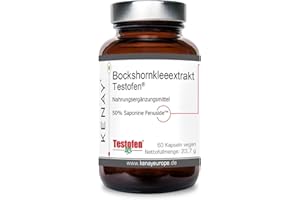 ‎KENAY Bockshornkleeextrakt - Testofen - 600mg pro Tagesdosis - pflanzliche Kapsel - Vegan - Ohne Magnesiumstearat - 60 Kapseln vegan KENAY EUROPE