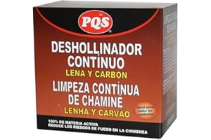 PQS - Deshollinador de Mantenimiento Continuo Leña y Cardón - Caja 14 Bolsas x 70 g – Dosificación Química Precisa - Para Chimeneas, Calderas y Estufas