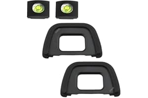 ULBTER D750 Oculare Conchiglia DK-23 per Nikon D7100 D7200 D7000 D750 D610 D600 D300 D300S & Cover Hot Shoe Eyepiece Eyecup Viewfinder Eye Cup (2 + 2 pezzi)