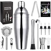 GOLDGE Professional Cocktail Shaker 12Pcs Cocktail Kit, Cocktail Shaker | Stainless Steel, Professional Bartender Kit, Cockta