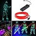 Produktbild Possbay EL Draht Leuchten Neon Beleuchtung Mit Konverter Fuer Weihnachtsfeiern Halloween Kostuem Hochzeit 5M