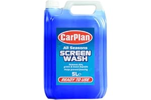 CarPlan Liquido Lavavetri Auto Tutte le Stagioni 5L – Pronto all'Uso, Antigelo fino a -4°C, Anticalcare, Detergente per Parabrezza, Rimuove Sporco Stradale e Insetti