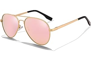 LOJUDI Pilotenbrille Kinder Sonnenbrille Polarisierte Fliegerbrille Coole Verspiegelt mit UV400 Schutz für Jungen MäDchen Teenage 6-18 Jahre