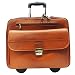 Mex Stylish Tan Leather Laptop trolley Bag RS.8195.00