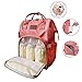 Produktbild Fastique Kids Baby Wickelrucksack - Wickeltasche Rucksack für Mamas wasserdicht - Multifunktions Organizer für Windeln, Fläschen uvm. - Baby Pflege mit viel Stauraum (Apricot)